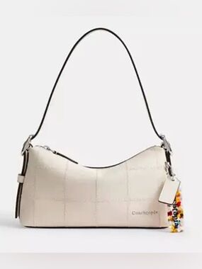 🧡Coachtopia NWT Chalk Alter/Ego Small Slouchy Shoulder Bag In Upcrafted Leather